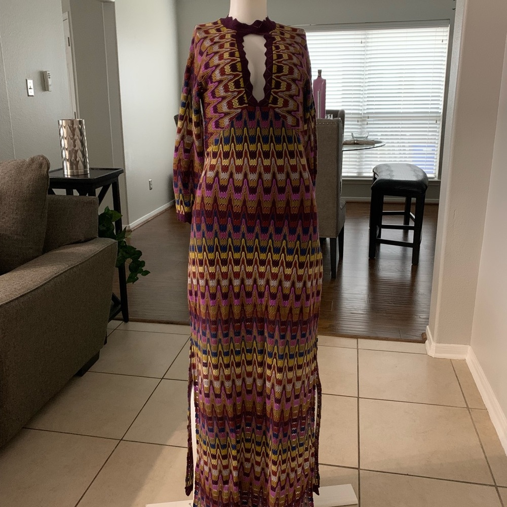 Free people multicolored thin sweater dress